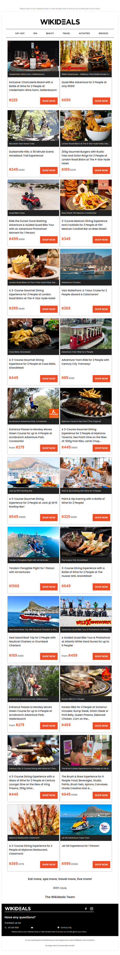 Charcuterie Board with a Bottle of Wine at Vredenheim Wine Estate | Quad Bike Adventure at Atlantis Dunes | 3-Course Dining Experience at Skye