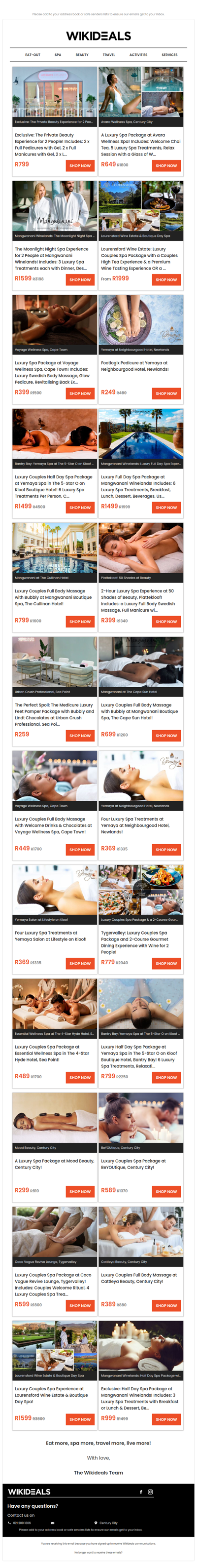 Spa Luxury: Mangwanani African Spa | Avara Wellness Spa | Essential Wellness Spa | Yemaya Day Spa | Wellness in the Winelands | Voyage Wellness Spa