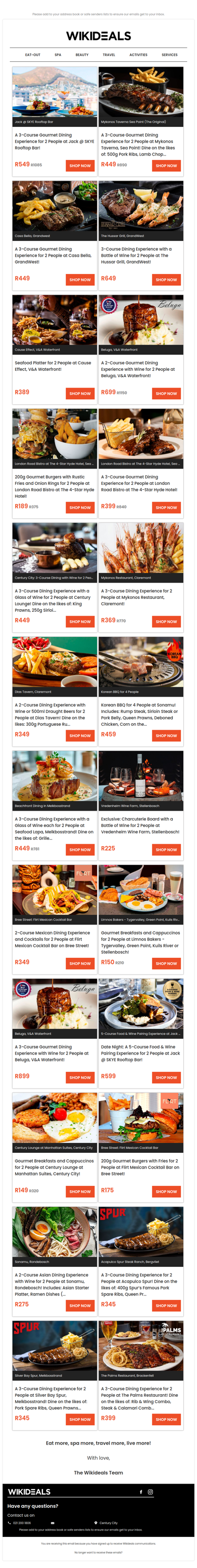 Dine Out: Cause Effect, V&A Waterfront | Skye Rooftop Restaurant | Mykonos Taverna, Sea Point | Hussar Grill, GrandWest | Beluga, V&A Waterfront