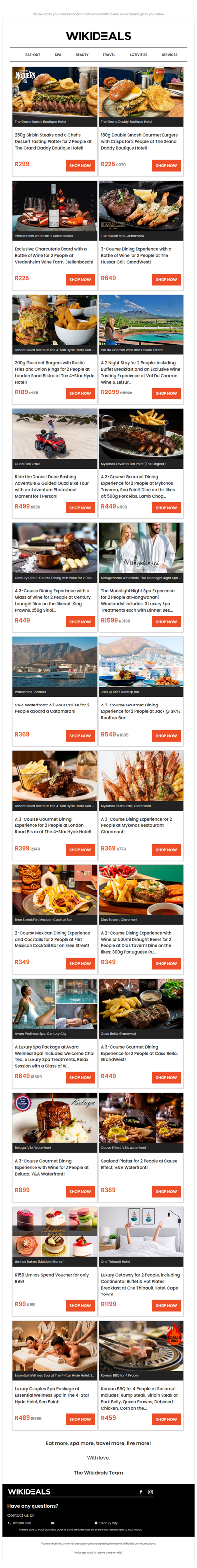 Grand Daddy Hotel: 250g Sirloin Steaks and a Dessert Tasting Platter | Hussar Grill GrandWest: 3-Course Dining Experience with a Bottle of Wine