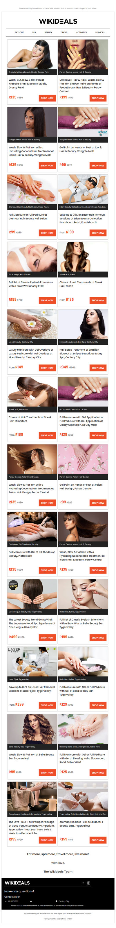 Hair Treatments, Manicures, Pedicures, Eyelash Extensions, Makeover Packages & More