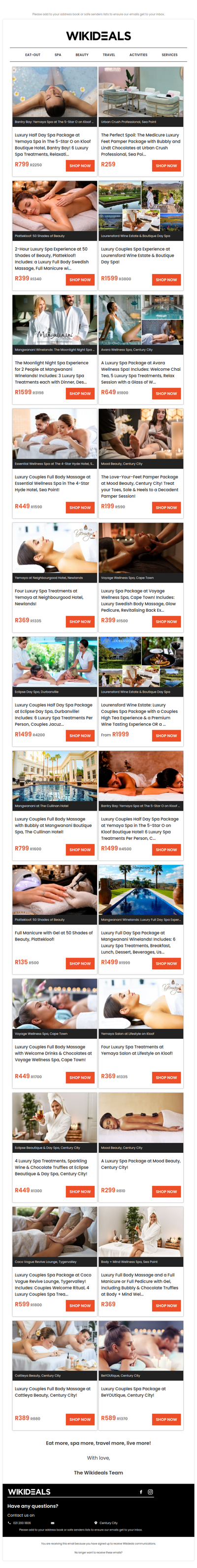 Spa Luxury: Yemaya Day Spa | 50 Shades of Beauty | Voyage Wellness Spa | Avara Day Spa | Essential Wellness Spa | Mood Beauty | Coco Vogue Beauty Bar
