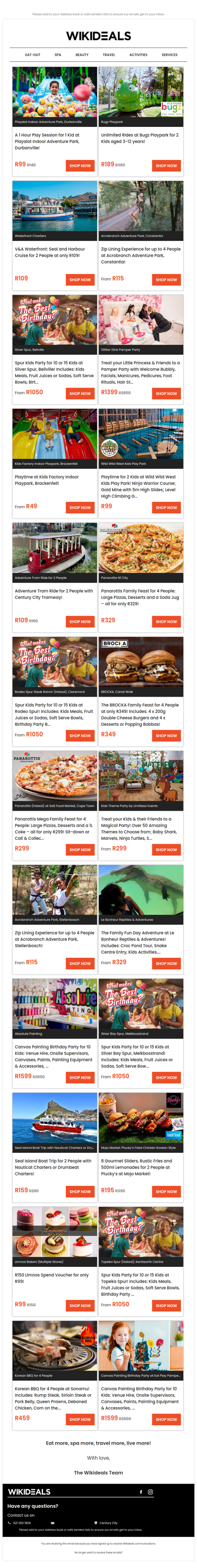 Kids Fun, Family Meals & Birthday Party Deals