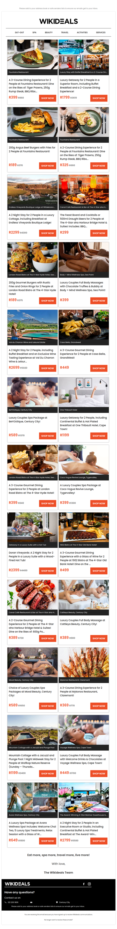3-Course Gourmet Dining Experience for 2 People at Fountains Hotel | Century City: Luxury Couples Spa Package at Mood Beauty
