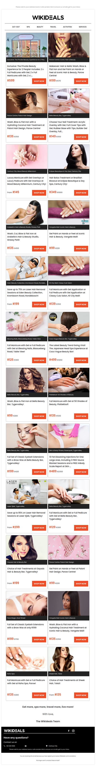Hair Treatments, Manicures, Pedicures, Makeover Packages, Eyelash Extensions, Laser Hair Removal & More