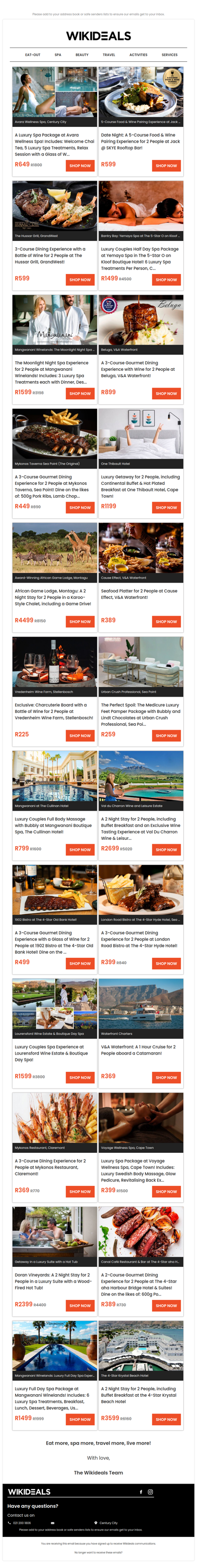 Wikideals Luxury: Gourmet Dining, Romantic Escapes & Indulgent Spa Retreats