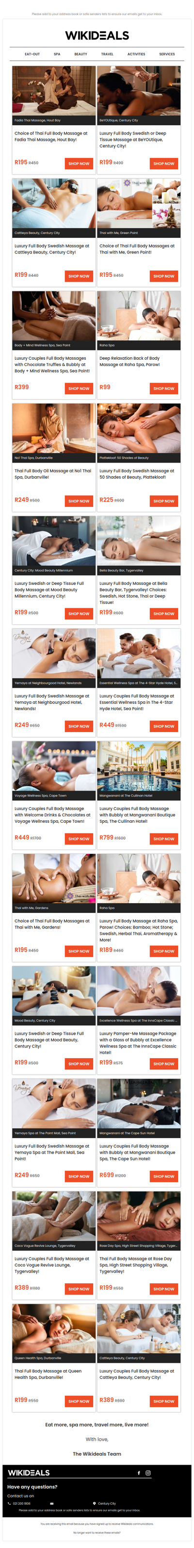 Find Your Perfect Massage: Newlands, Tygervalley, Hout Bay, Sea Point, CBD, Durbanville, Green Point & More