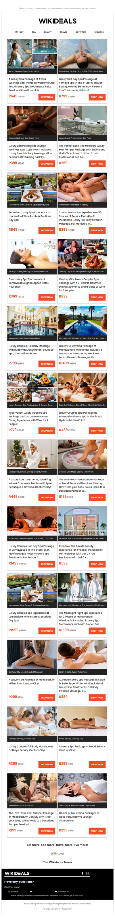 Spa Luxury: Avara Wellness Spa | Yemaya Day Spa | Wellness in the Winelands | Mangwanani African Spa | Essential Wellness Spa