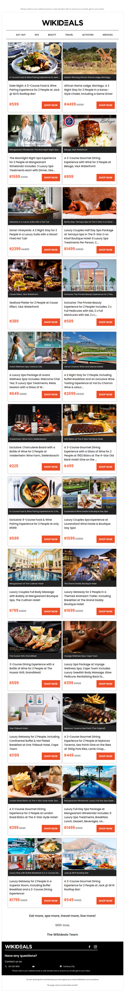 Wikideals Luxury: Gourmet Dining, Exclusive Getaways & Luxury Spa Escapes