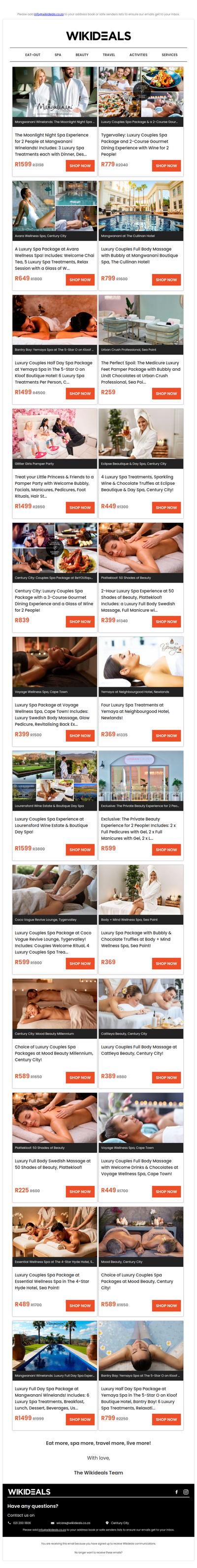 Luxury Spa Packages, Handpicked by Wikideals