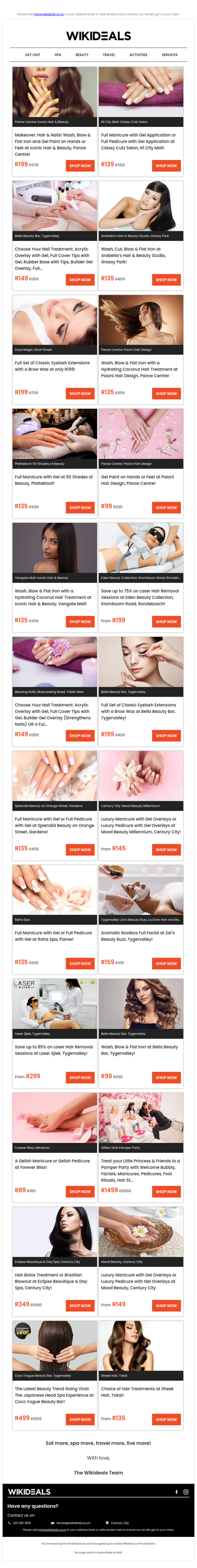 Hair Treatments, Manicures, Pedicures, Eyelash Extensions & More