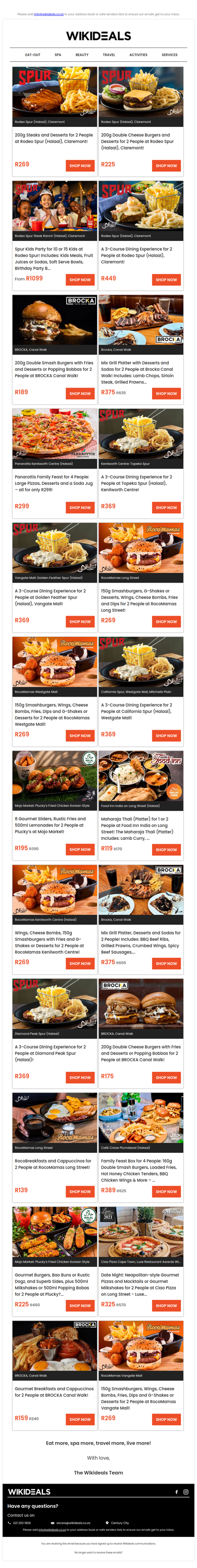 Rodeo Spur (Halaal): 200g Steaks & Desserts or 200g Double Cheese Burgers & Desserts | Panarottis Kenilworth Centre: Pizzas, Desserts & a Soda Jug