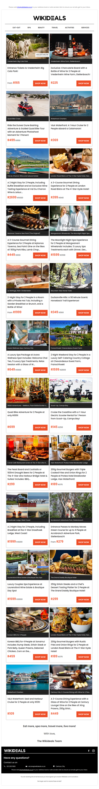 Entrance Tickets to Big Cats Park at Vredenheim Wine Farm | Quad Bike Adventure at Atlantis Dunes | Luxury Getaway at Val du Charron Wine Estate
