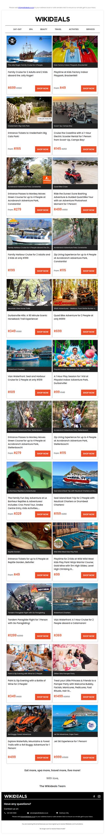 Fun & Adventure: Zip Line at Acrobranch | The Jolly Roger: Family Cruise | Playtime at Kids Factory Playpark | Quad Bike Adventure at Atlantis Dunes