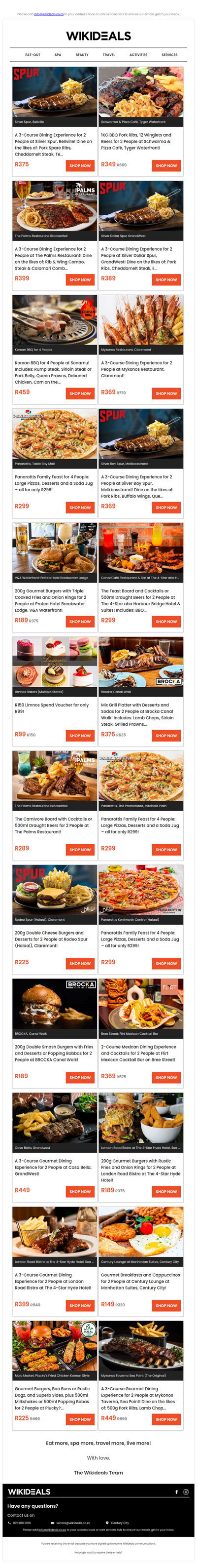 Eat Out: Spur Bellville | The Palms Restaurant | Spur GrandWest | Panarottis Table Bay Mall | Sonamu Korean BBQ | Brocka Canal Walk | Limnos