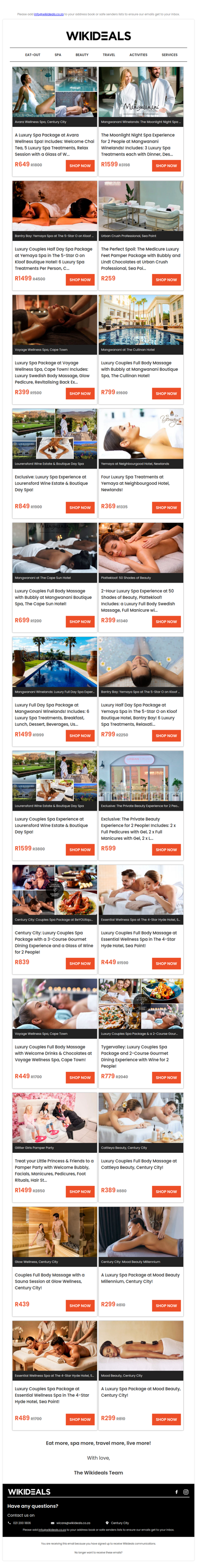 Spa Luxury: Avara Wellness Spa | Mangwanani African Spa | Glow Wellness | Yemaya Day Spa | Wellness in the Winelands | Essential Wellness Spa