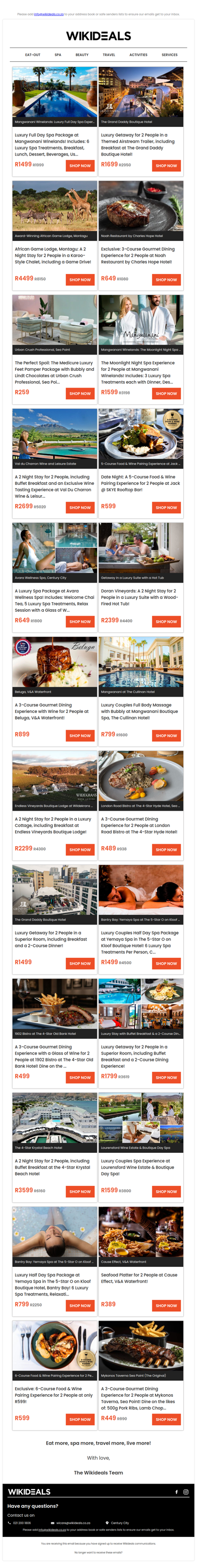 Wikideals Luxury: Gourmet Dining, Spa Packages & Exclusive Getaways