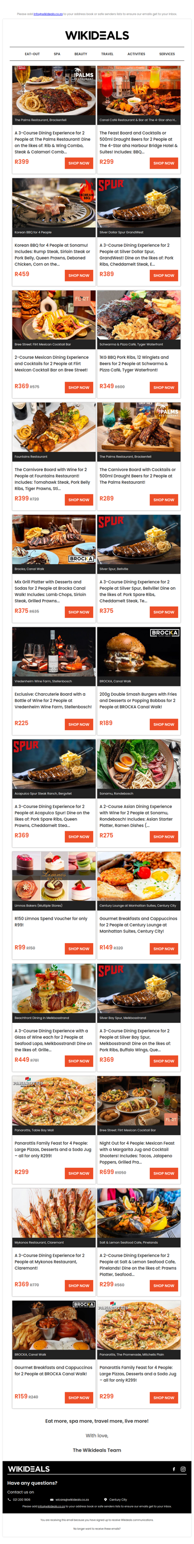 Eat Out: The Palms Restaurant | Spur GrandWest | Sonamu Korean BBQ | Seafood Lapa Melkbosstrand | Panarottis Promenade Mall | Spur Bergvliet