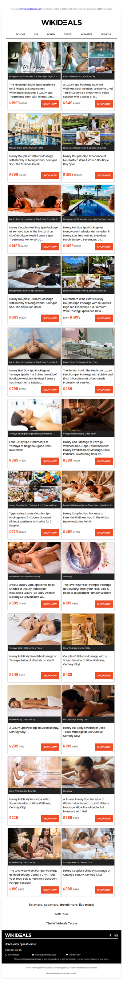 Spa Luxury: Mangwanani African Spa | Glow Wellness | Yemaya Day Spa | Avara Wellness Spa | Lourensford Wine Estate & Day Spa | Essential Wellness Spa