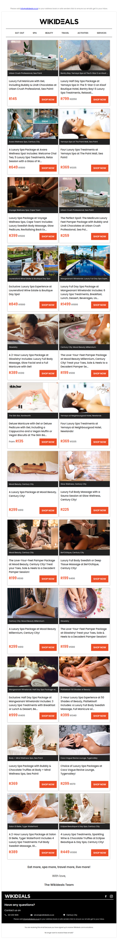 The Perfect Spoil: Luxury Manicure with Lindt Chocolates & Bubbly at Urban Crush | Luxury Half Day Spa Package: 6 Spa Treatments, Wine & Chocolates