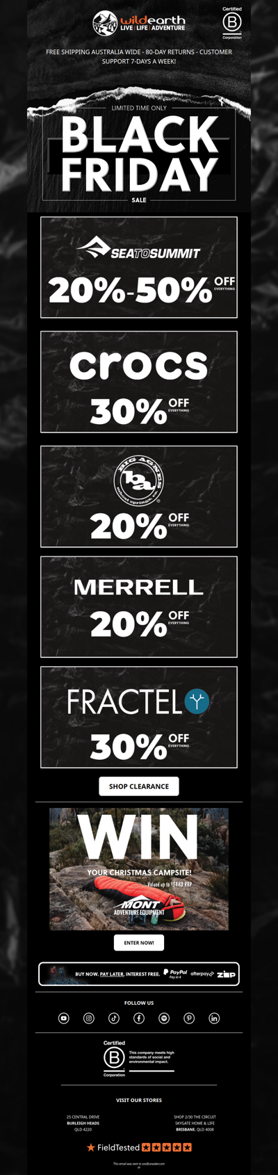 20% off Sea to Summit and Merrell 💸 Shop Black Friday