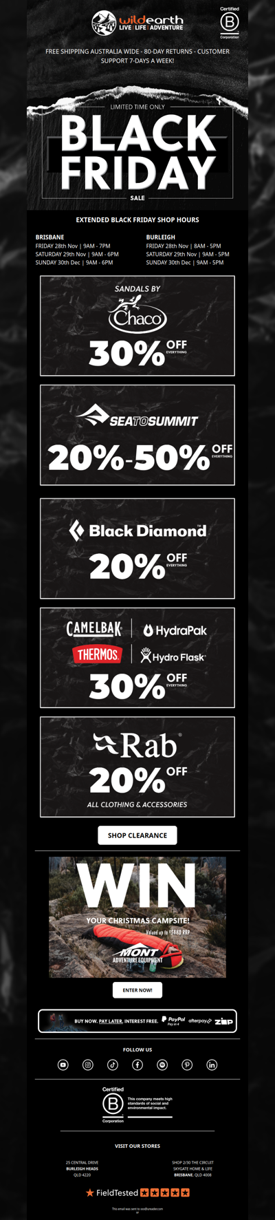 20% off Rab, Black Diamond and more! Don't miss out! ⏳