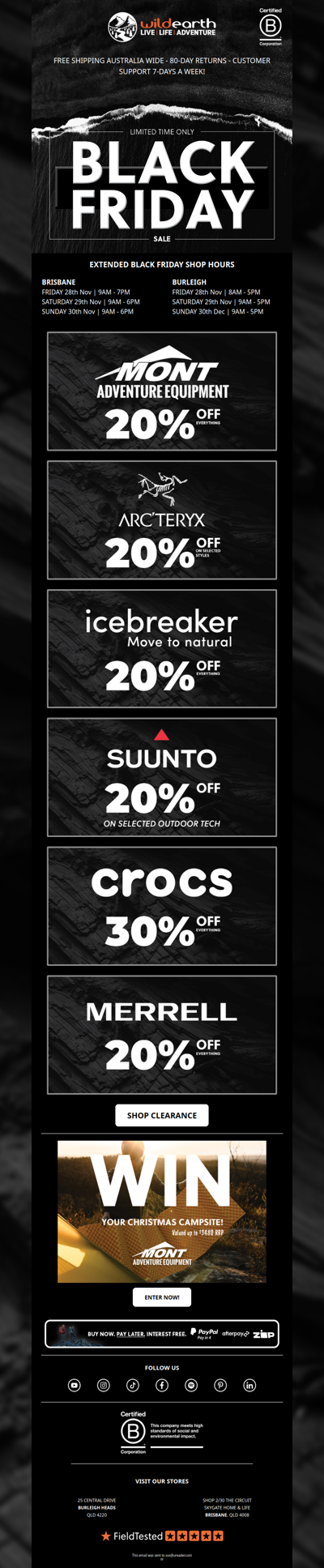 Arc'teryx, Mont, Icebreaker and more 20% OFF! 🔥