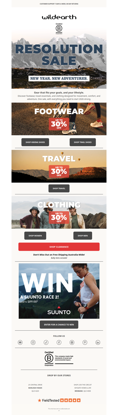 New Year, New Gear! Shop Sale! 🔥