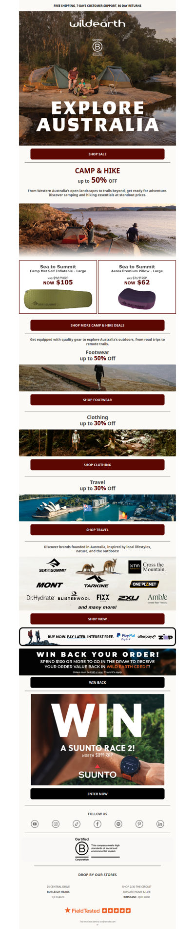 Explore Australia Sale On Now ⛺