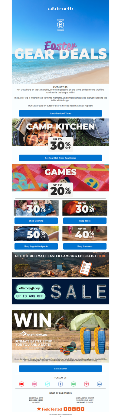 Hot Cross Buns  ✅ Chocolate ✅ Tent? Uh-oh. Shop Sale Now.