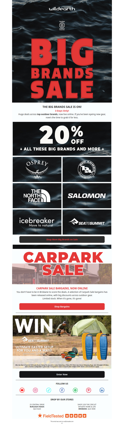20% off Osprey, Salomon & 200+ brands! 3 Days Only!