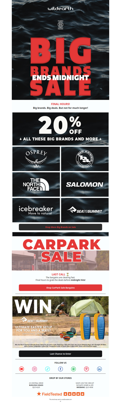 🚨 Final Hours for Big Brand Bargains! Ends Midnight.