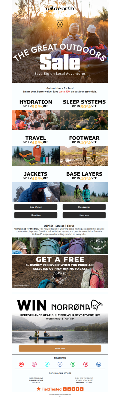 Chilly mornings, starry nights. Shop tents and sleep gear deals. ✨