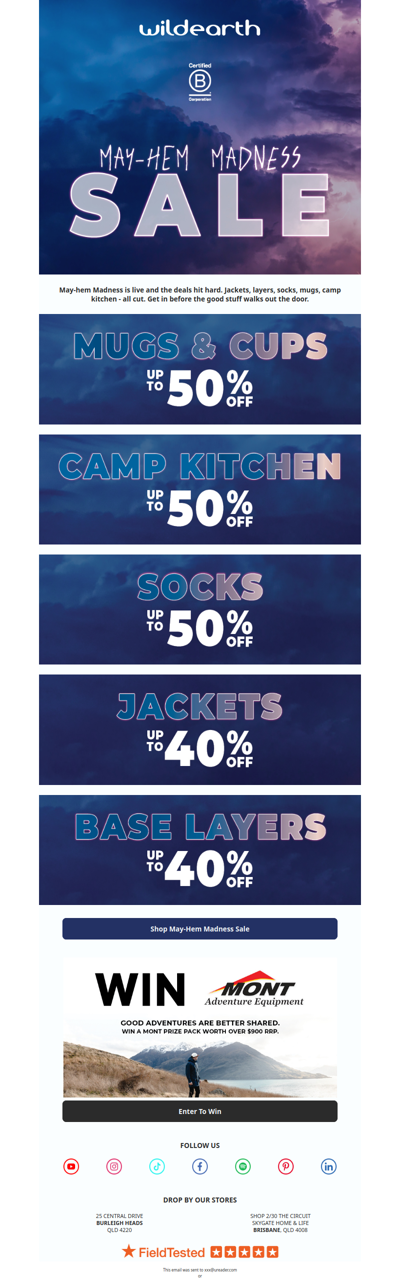 We cut the prices. You pick the gear.