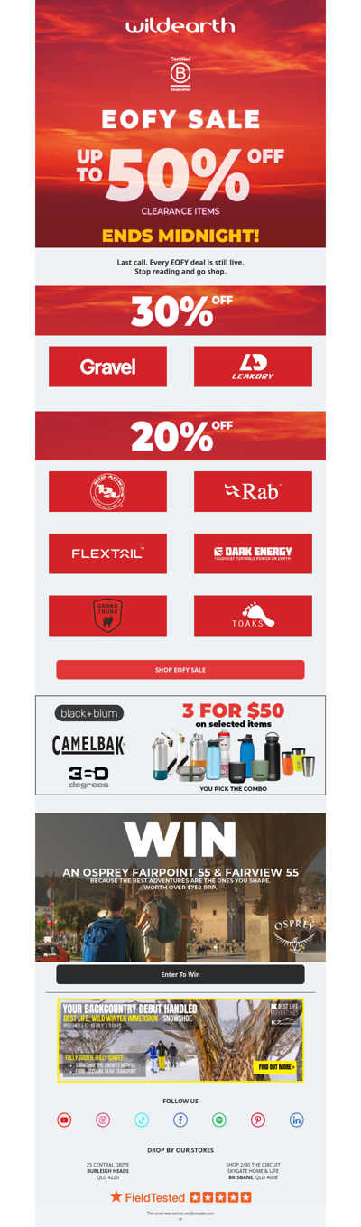 EOFY sale ends midnight. The books close, so does this.