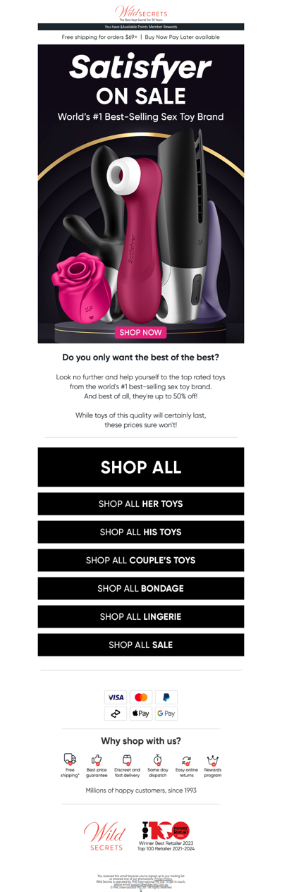 ⭐ Best Of The Best: Satisfyer Up To 50% Off