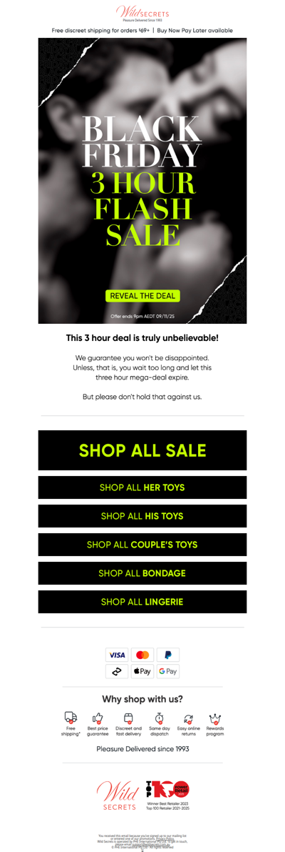 ⏰ Our BIGGEST 3 Hour Flash Sale Yet!