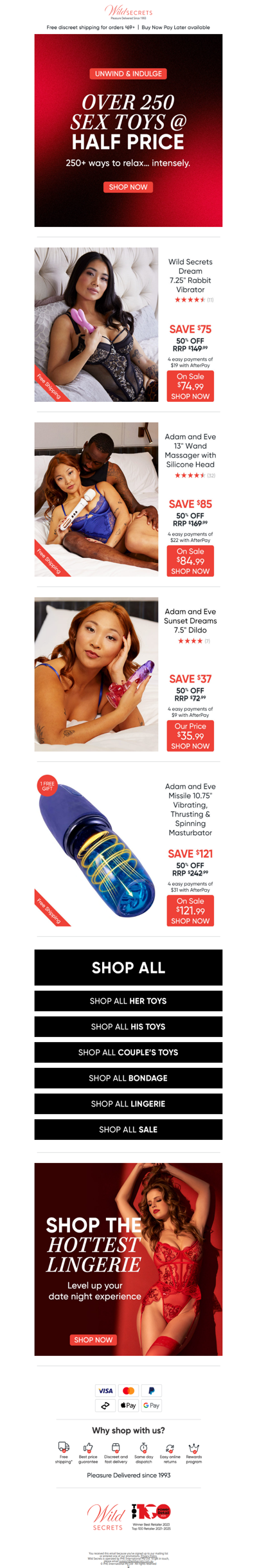 ⚡ Final Days Of Our Half Price Sale!