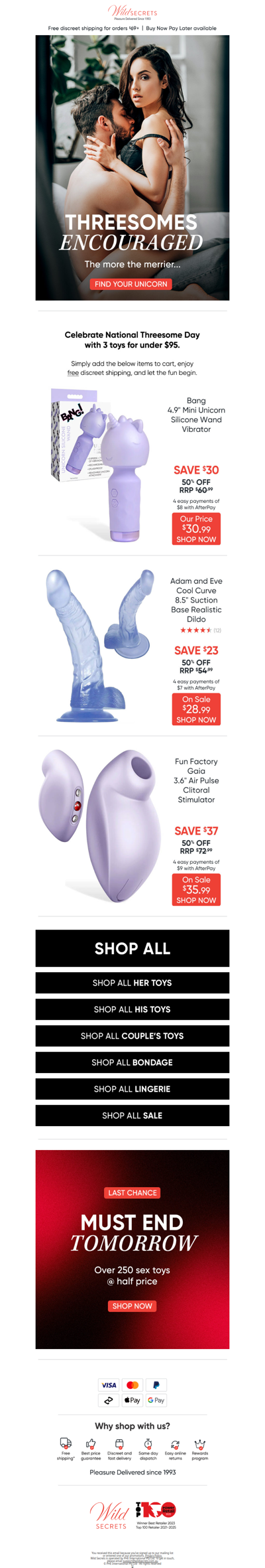 😍 Celebrate National Threesome Day!