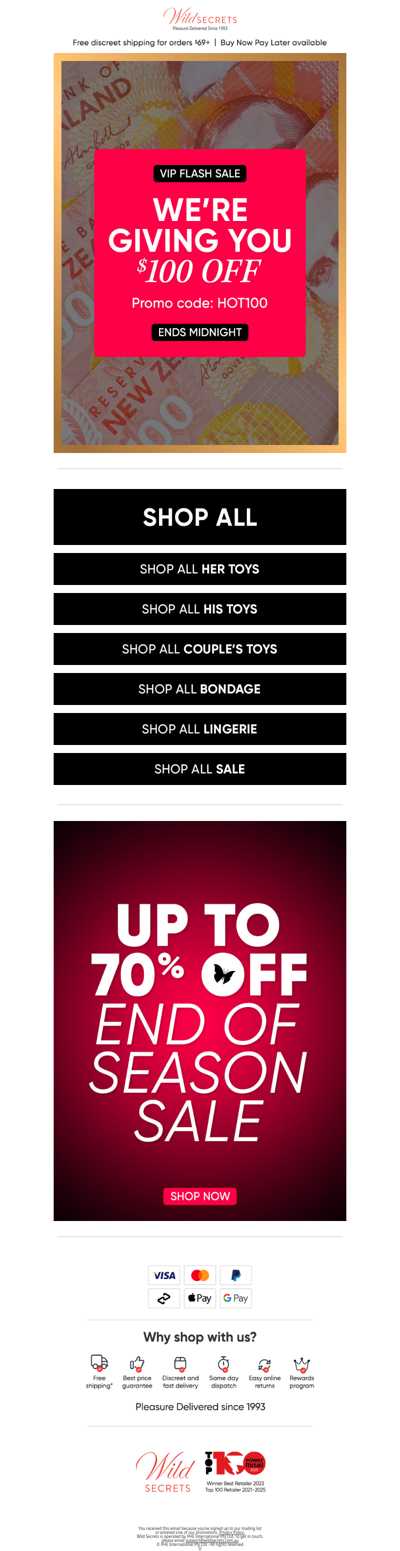 😮 Your $100 Voucher Expires Tonight!