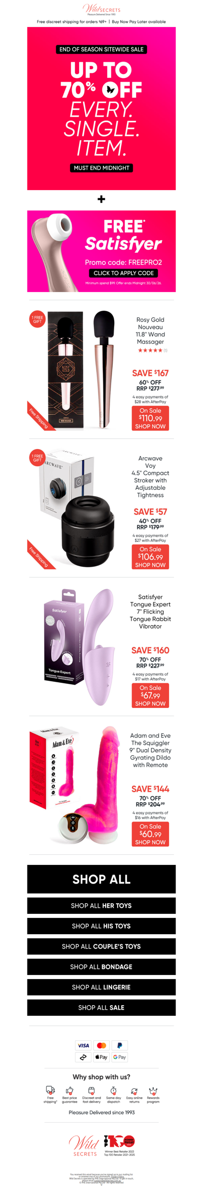 📢 Sitewide Sale Ends Today!