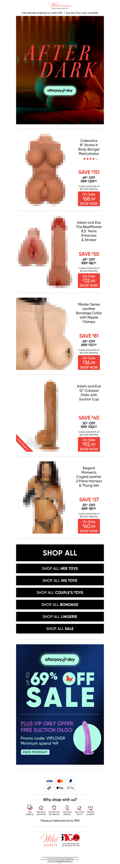 🌒 Afterpay Sale: After Dark Edition.