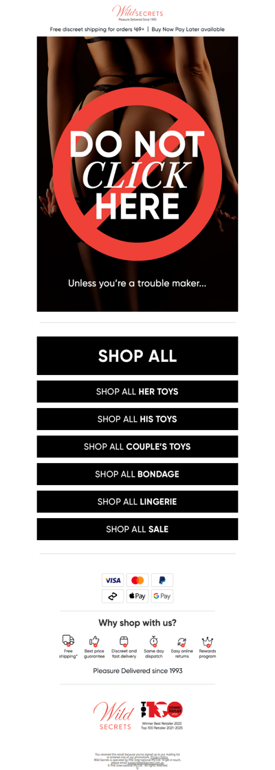 😉 Do Not Open Today's Email.