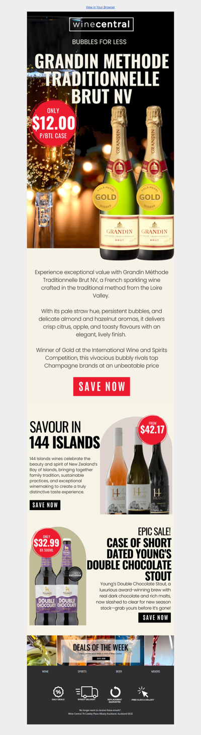 ✨ A Brut Deal: Grandin Méthode Traditionnelle from just $12 p/btl case! 🙌