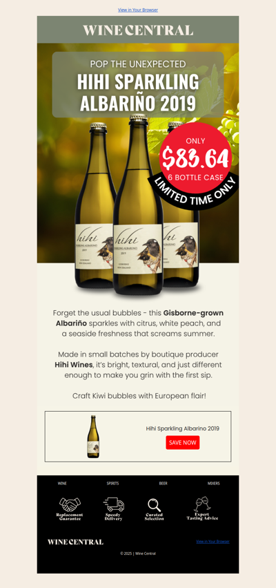 ✨Hihi Sparkling Albariño - 6 Bottles for Only $83.64