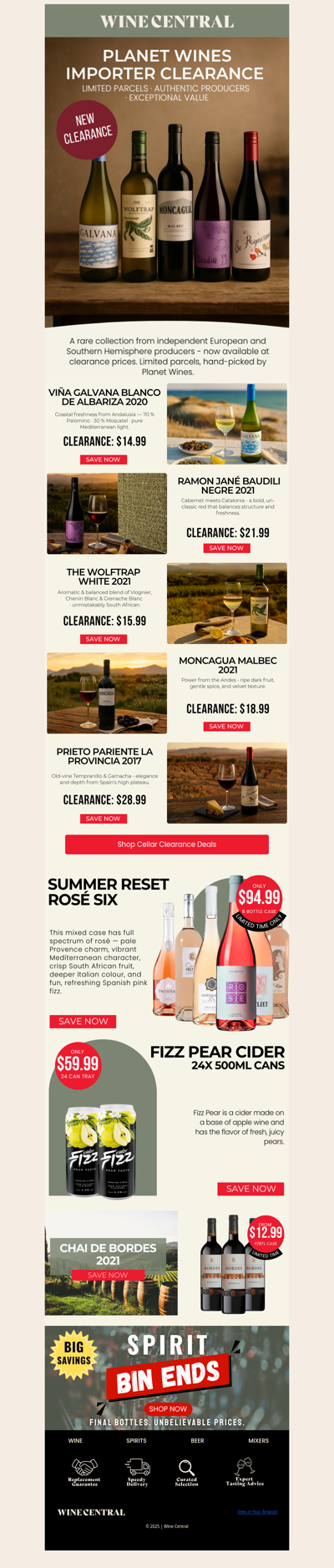 🍷 Importer Clearance: Premium Wines from $14.99