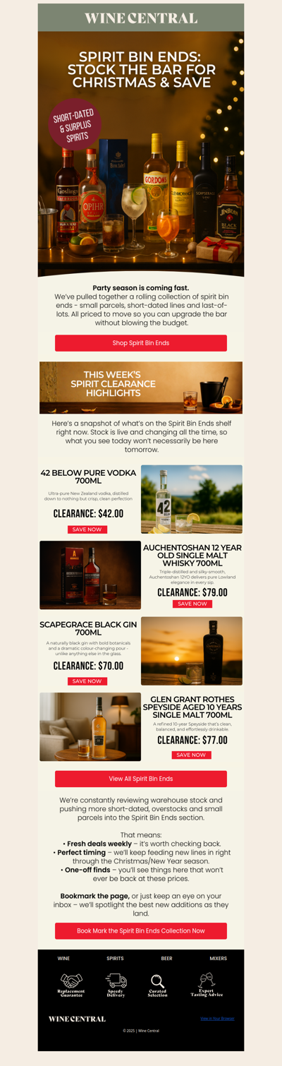 Clear the Bar Cart: Spirit Bin Ends Are Here 🥃From $23.00