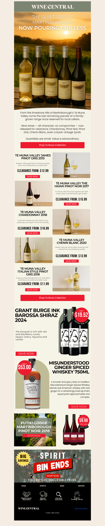 Martinborough’s Te Muna Valley - Final Vintages Released starting at just $11.99 👀