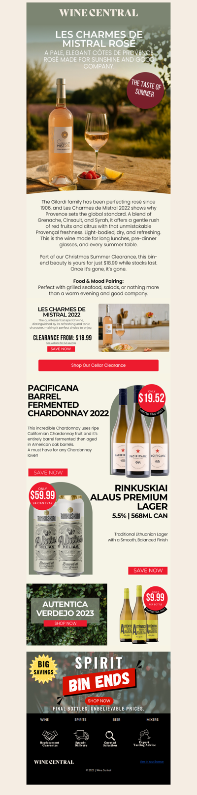 🍓 Provence in a glass - Les Charmes de Mistral Rosé now on Clearance from $18.99