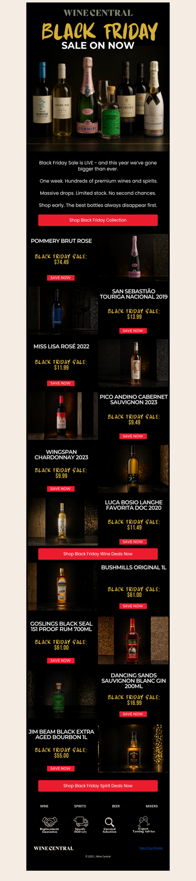 Black Friday is LIVE - massive deals inside🍷🥃🍺